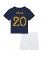 Billige Frankrike Kingsley Coman #20 Hjemmedraktsett Barn VM 2022 Kortermet (+ Korte bukser)